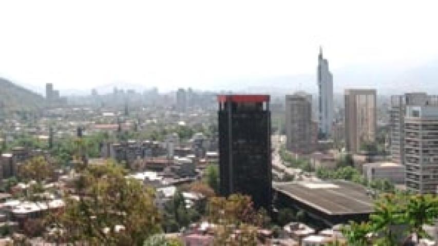 Imagen de Desde el Cerro Santa Lucia hacia el oriente entre 1865 y 2007