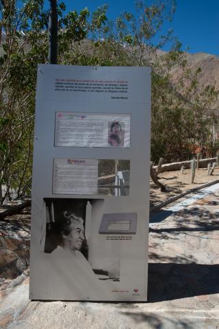 Imagen del monumento Mausoleo erigido a Gabriela Mistral y los terrenos destinados a este objeto, ubicados en la localidad de Montegrande