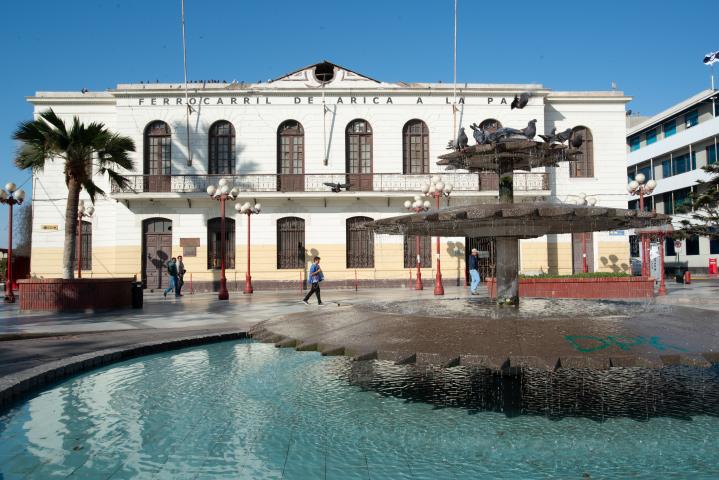 Imagen del monumento La Estación del ferrocarril de Arica - La Paz y su andén