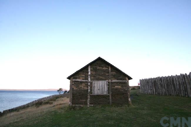 Imagen del monumento Fuerte Bulnes y toda la península denominada Punta Santa Ana