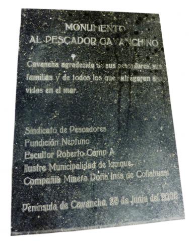 Imagen del monumento Al Pescador Artesanal Cavanchino