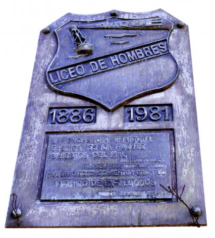 Imagen del monumento Placa Liceo De Hombres 1886-1981