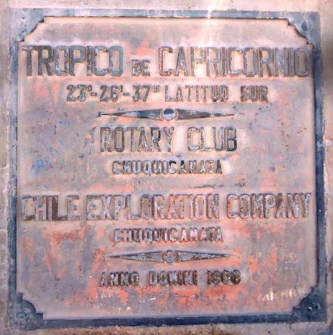 Imagen del monumento Hito Trópico De Capricornio
