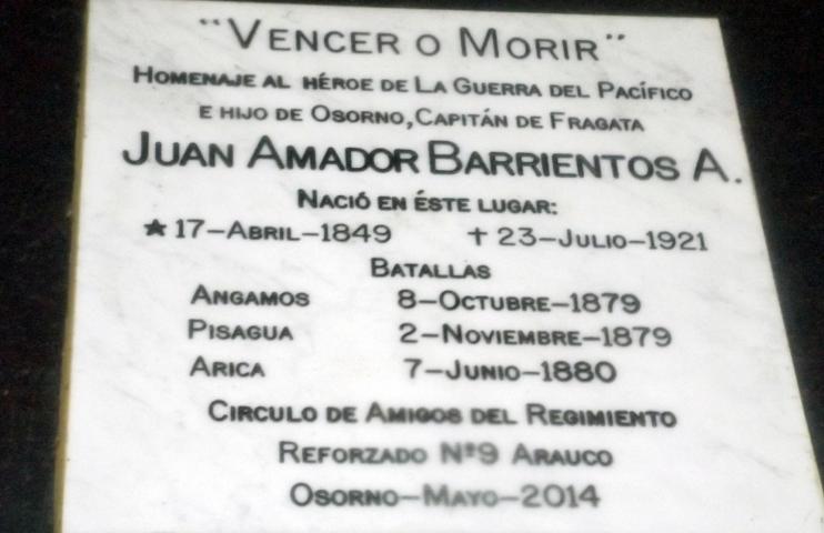 Imagen del monumento Juan Amador Barrientos