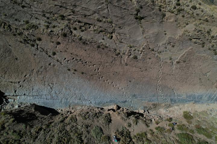 Imagen del monumento Sitio donde se conservan huellas de animales extinguidos en el lugar denominado "Termas del Flaco"