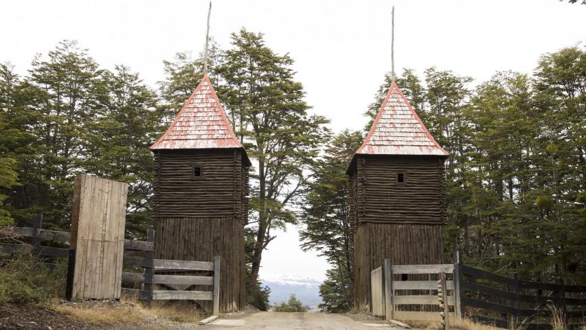 Imagen del monumento Fuerte Bulnes y toda la península denominada Punta Santa Ana