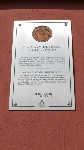 Imagen del monumento Casa donde nació Violeta Parra