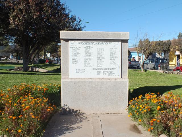 Imagen del monumento Homenaje a las Victimas de violaciones de DD. HH. Ovalle