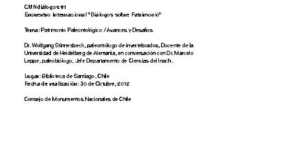 Imagen de CMN Diálogos #1 - Paleontología