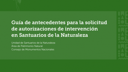 Imagen de Guía de antecedentes para la solicitud de autorizaciones de intervención en Santuarios de la Naturaleza
