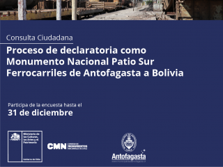 Imagen de Consulta ciudadana proceso de declaratoria como Monumento Nacional patio sur ferrocarriles de Antofagasta Bolivia