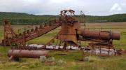 Imagen del monumento Draga aurífera existente en Russfin