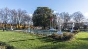 Imagen del monumento Esculturas y espejo de agua, ubicadas en la plaza de Armas de Angol
